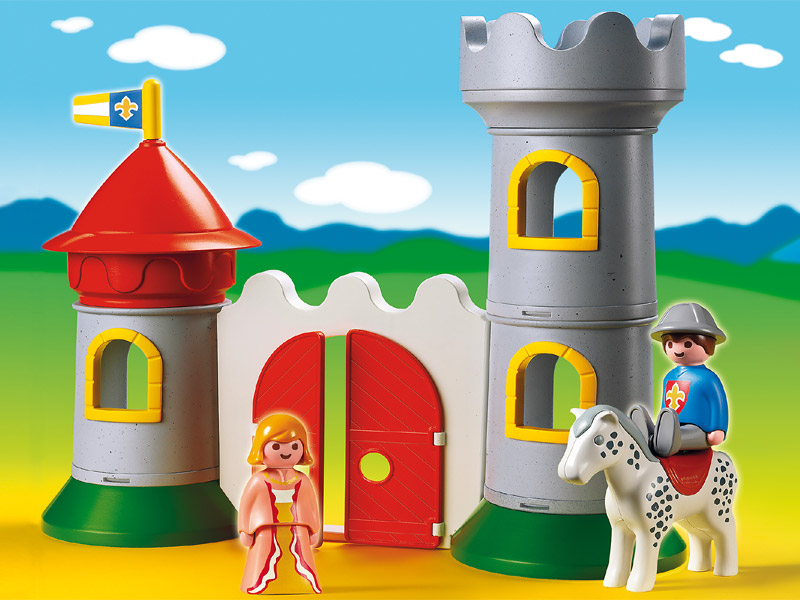 楽天市場】PLAYMOBIL プレイモービル 1.2.3 騎士とお城〜ドイツ生まれ
