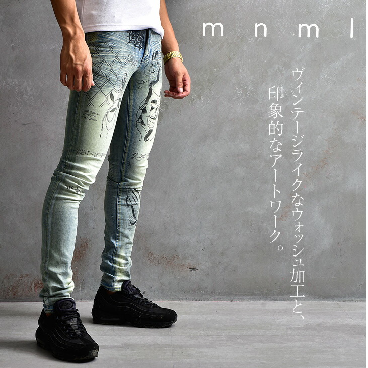 楽天市場】【送料無料】mnml ミニマル スキニー ジーンズ スキニー