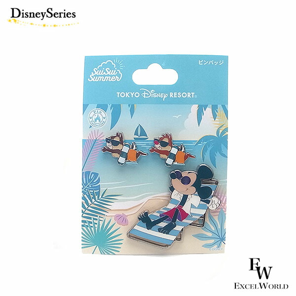 楽天市場】スイスイサマー ピンバッジ ミッキー チップとデール