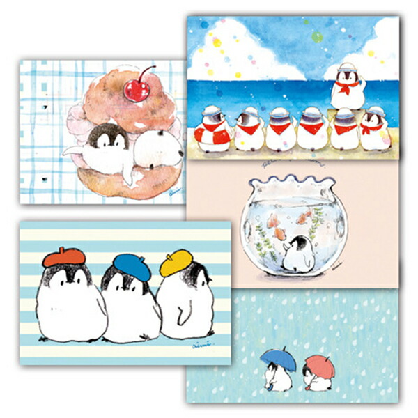 楽天市場】ポストカード 5枚セット 夏 ◇ゆうパケット対応◇ ペンギン