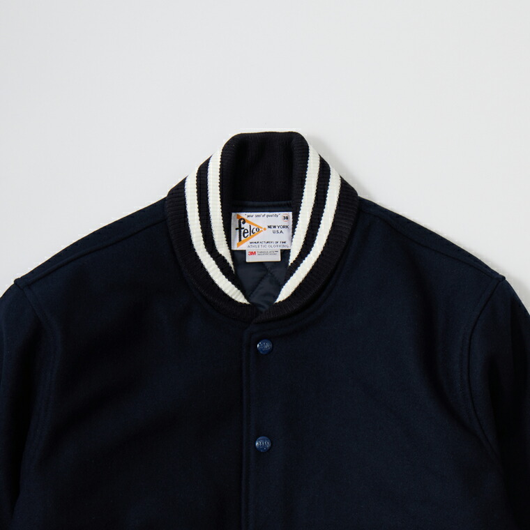 楽天市場】FELCO (フェルコ) SHAWL COLLAR VARSITY JACKET w/QUILT