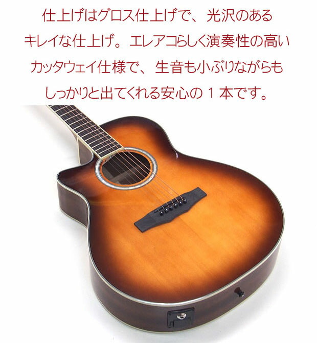 楽天市場】Morris モーリス エレアコ R-011 LH TS アコースティック