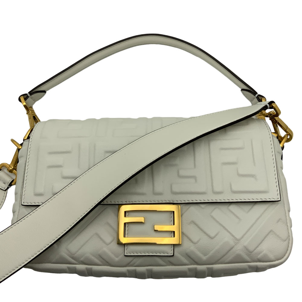 楽天市場】【中古】FENDI（フェンディ） バゲットバッグ ホワイト