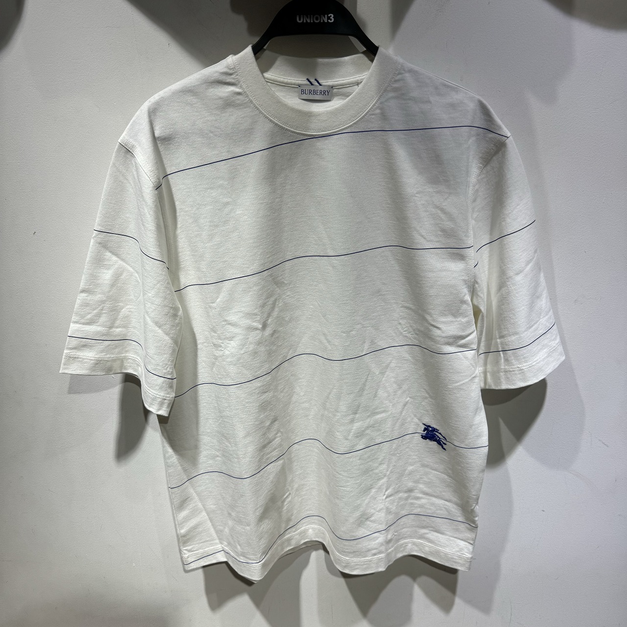 楽天市場】BURBERRY LOGO EMBROIDERY STRIPED T-SHIRT 8083612 SIZE-M