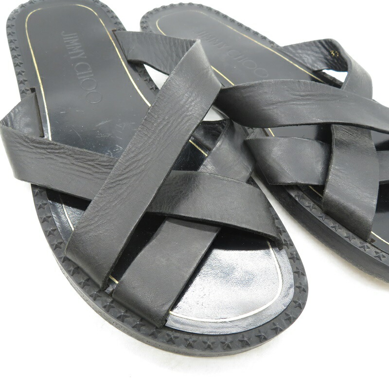 楽天市場】JIMMY CHOO LEATHER FLAT SANDAL Size-39 ジミーチュウ