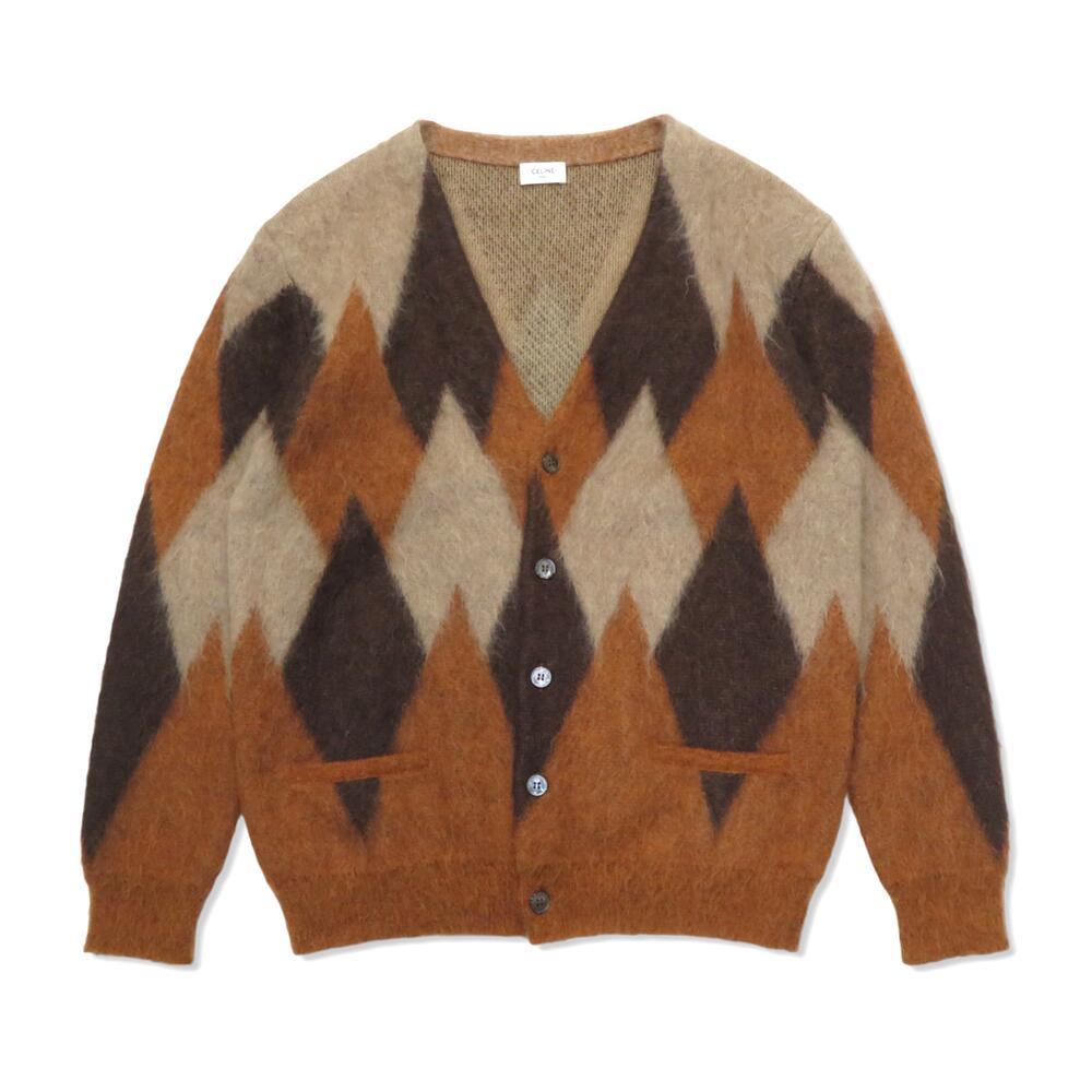 楽天市場】CELINE 19aw ARGYLE MOHAIR CARDIGAN Size-S 2A584382D