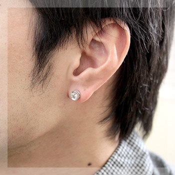 楽天市場】K18 シャンパン ブラウン ダイヤモンド メンズピアス 0.5ct