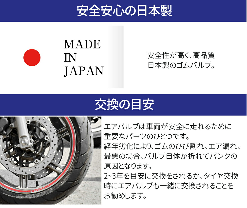 楽天市場】日本製 エアバルブ TR-412 Cキャップ 10個 セット 太平洋