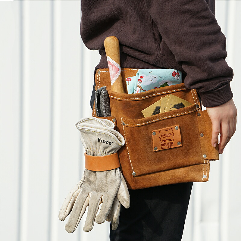 楽天市場】【腰袋 アメリカ 革 大工 小物入れ ツールポーチ】5PKT NAIL