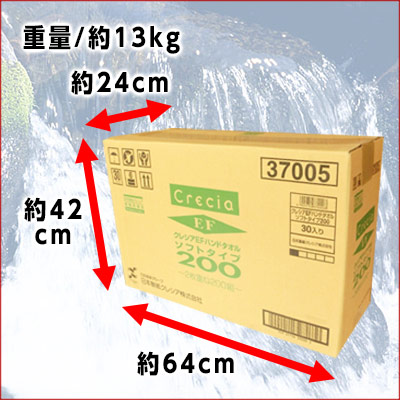 楽天市場】クレシア EF ハンドタオル ソフトタイプ 200 中判 2枚重ね