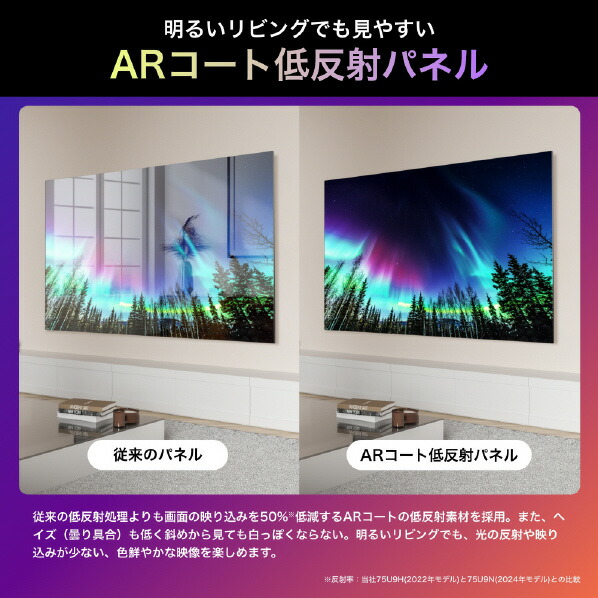 楽天市場】ハイセンス 75V型4Kチューナー内蔵4K対応液晶テレビ U9N