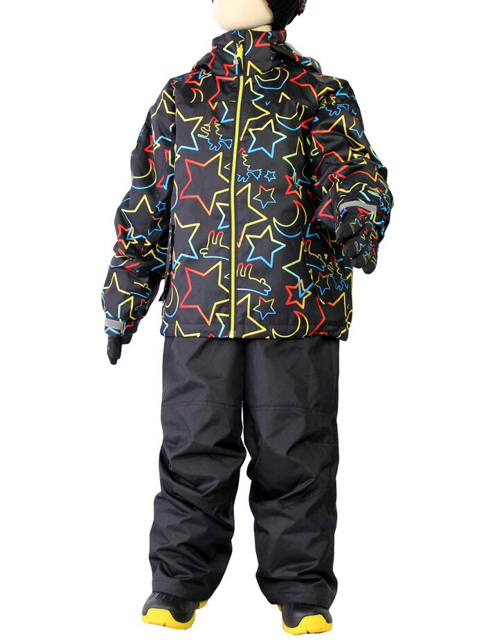 楽天市場】スキーウェア キッズ 上下セット サイズ調節機能 付き