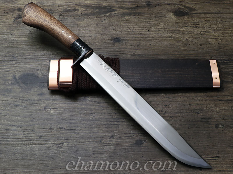 楽天市場】土佐鍛冶 松本正忠作 青鋼 狩猟剣鉈9寸 270 : e刃物.com