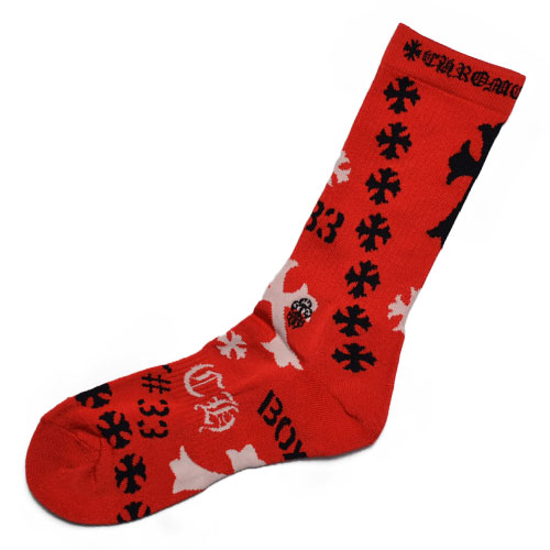 楽天市場】CHROME HEARTSSTENCIL Socks / Redクロムハーツステンシル
