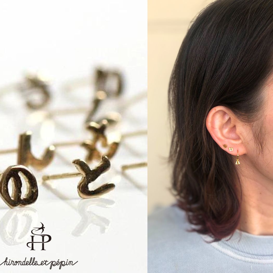 楽天市場】k18 ピアス 片耳 イロンデール エペパン hirondelle et