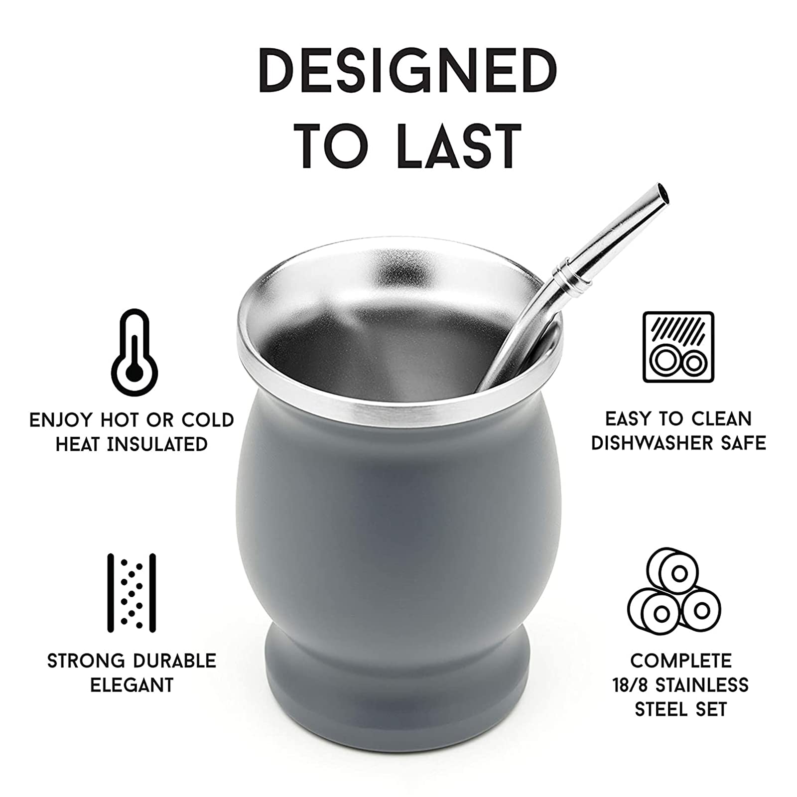 楽天市場】マテ茶カップ ステンレス製 アルゼンチン230ml マテゴード