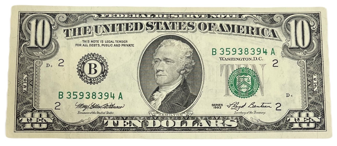 楽天市場】アメリカ 10ドル紙幣 未使用 連邦準備銀行 ハミルトン 世界