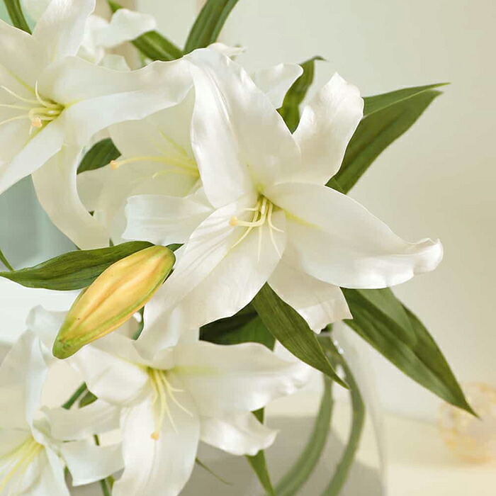 楽天市場】造花 百合 ユリ カサブランカ5L インテリア アレンジメント