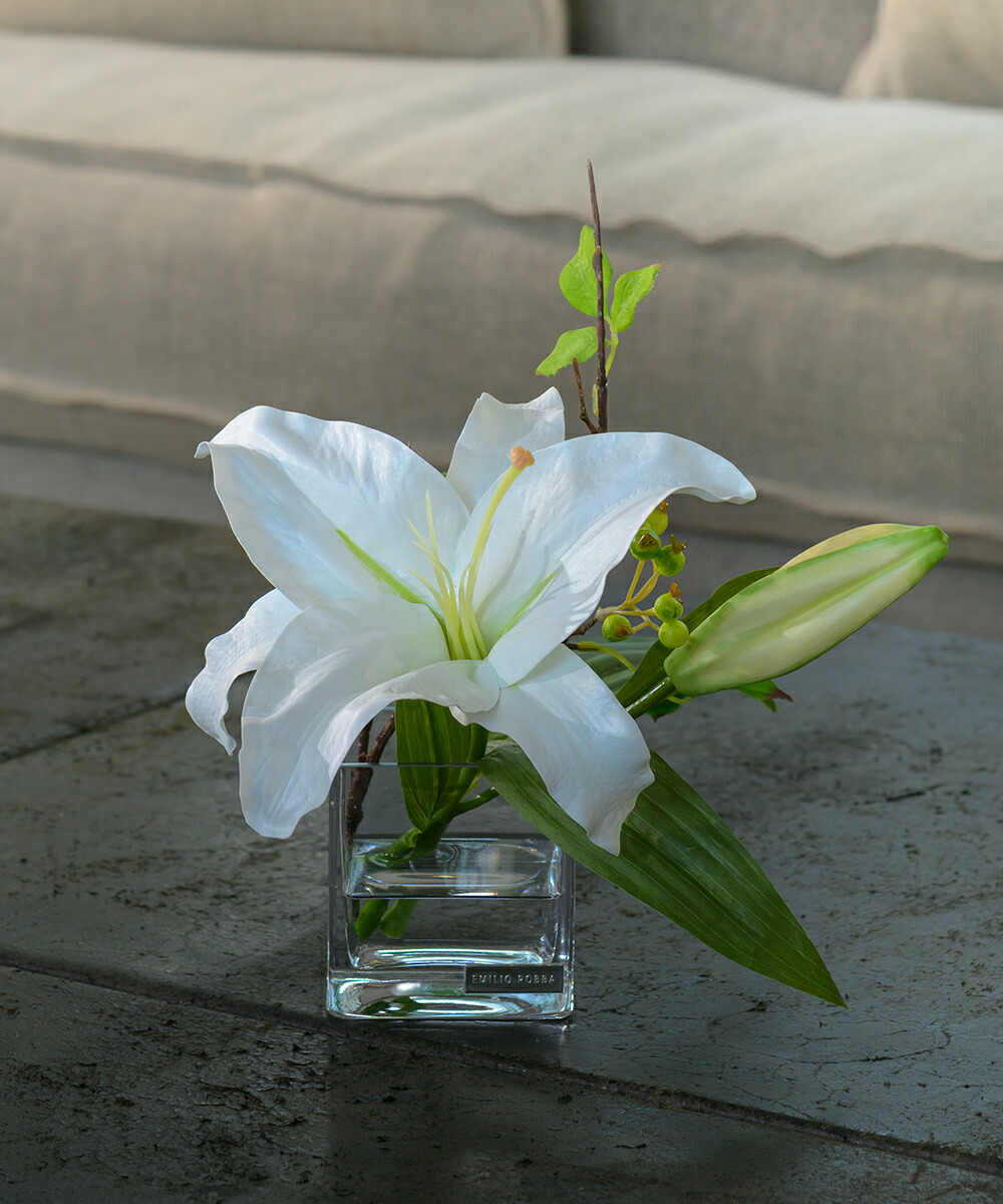 楽天市場】【NEW】造花 百合 ユリ カサブランカM アレンジメント