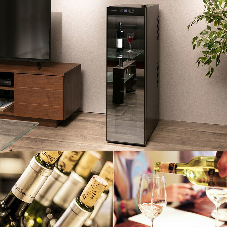 楽天市場】ワインセラー ブラック PWC-491P-B送料無料 ワインセラー