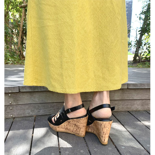 楽天市場】コルクウェッジ サンダル 厚底 美脚 日本製 本革 9cmヒール