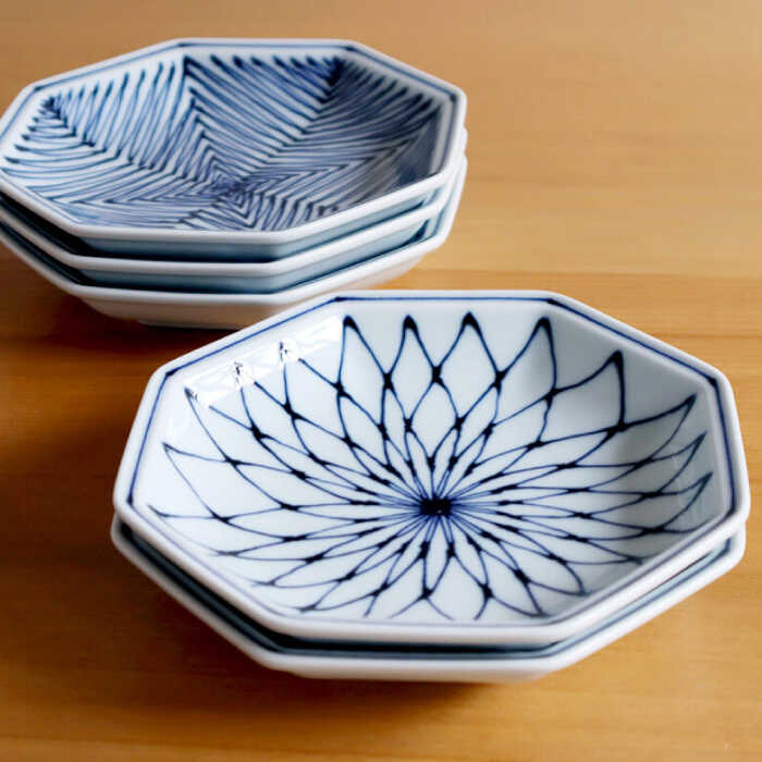 楽天市場】【ふるさと納税】【白山陶器】【染付地紋】八角取皿 5柄