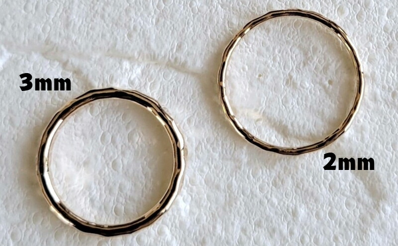 楽天市場】【ふるさと納税】 アクセサリー K14GF 槌目リング 3ミリ 幅