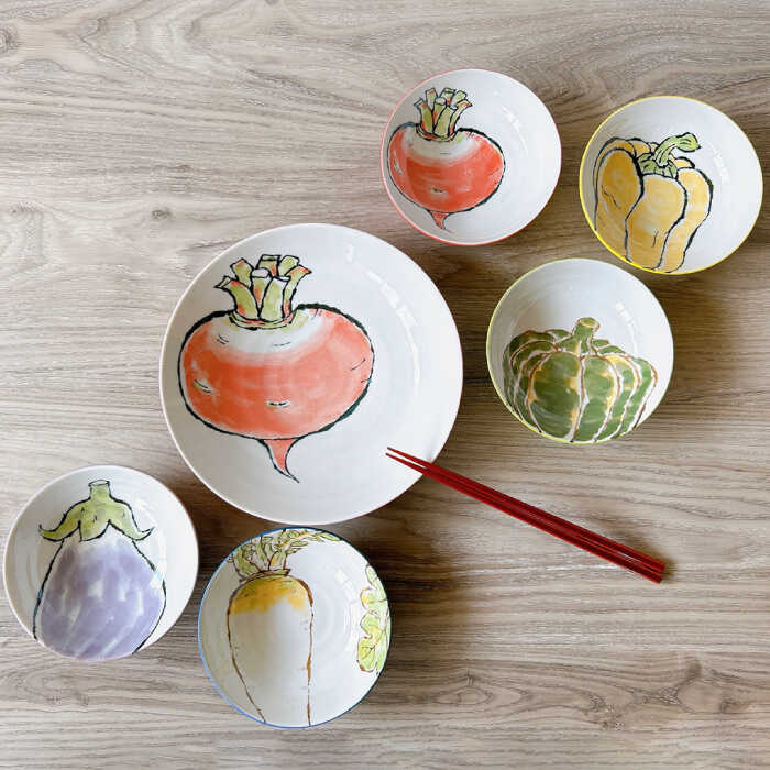 楽天市場】【ふるさと納税】【美濃焼】絵手紙シリーズ 取り分け 6点