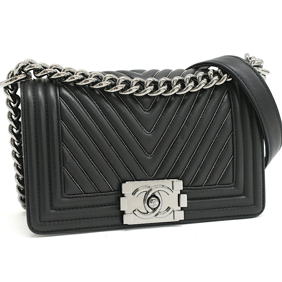 楽天市場】【中古】新品同様 シャネル ボーイシャネル 20 シェブロン