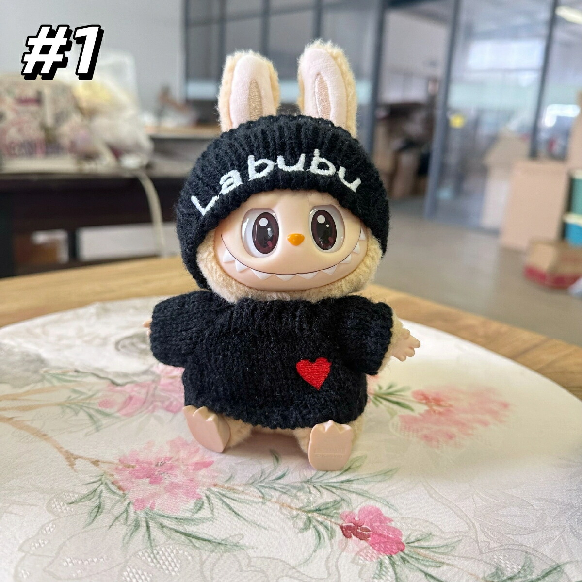 楽天市場】Labubu ぬいぐるみ 服 着せ替え服 17cm 15cm対応 ハート柄