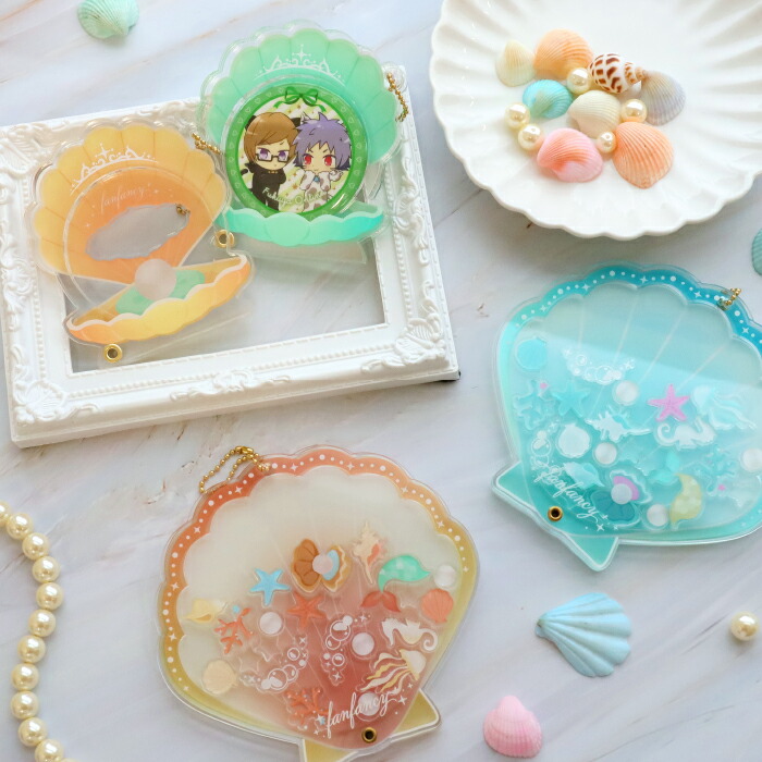 楽天市場】缶バッジアクリルフレーム シェル 通常カラー アクリル