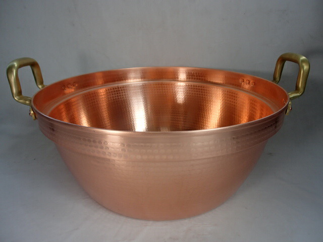 楽天市場】両手鍋 銅製 36cm 内側錫無し 純銅鍋 銅 円付 料理鍋 人気