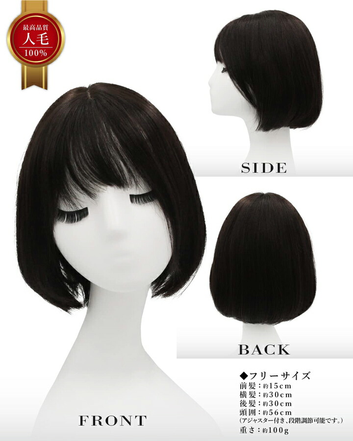 楽天市場】【廃番セール/返品交換不可】SLEEK 人毛100% ウィッグ ボブ