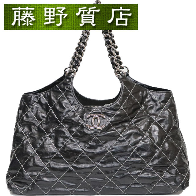 楽天市場】シャネル CHANEL チェーン ショルダー トート バッグ 黒