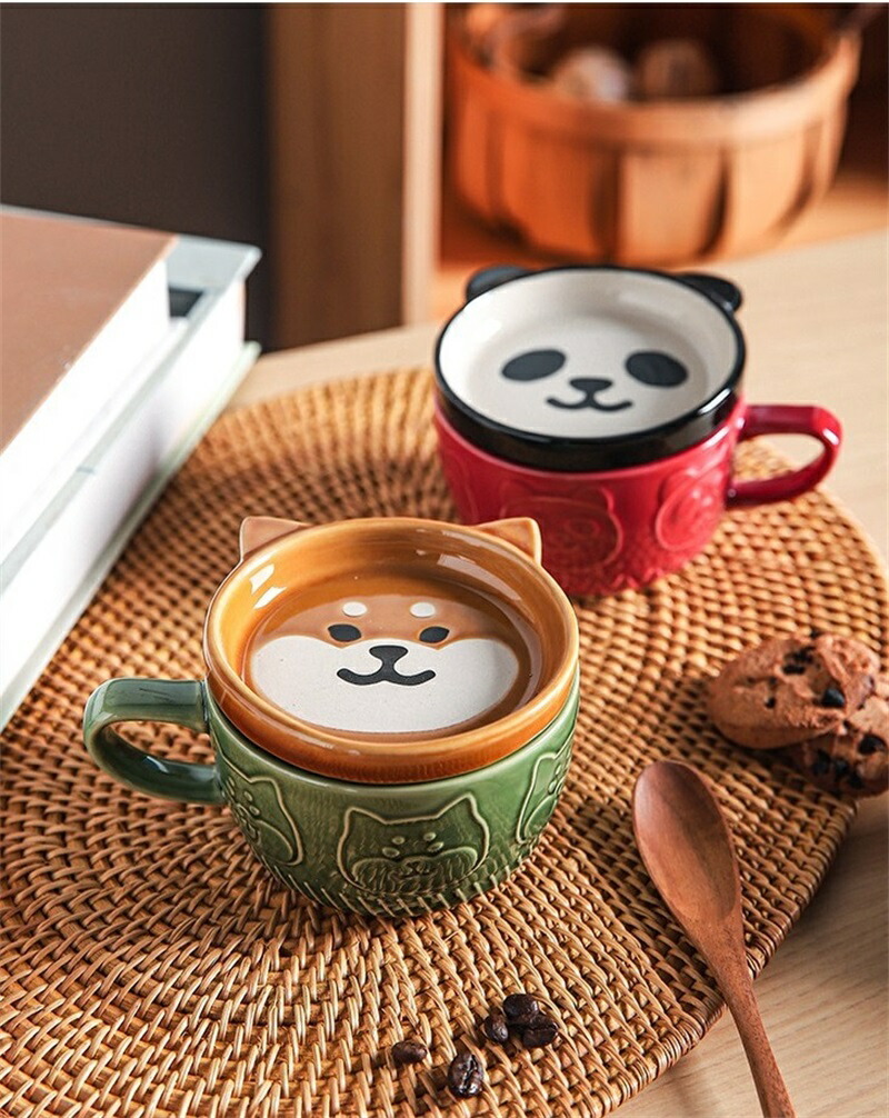 楽天市場】マグカップ フタ付き 陶器 マグ カップ コップ 蓋つき 猫