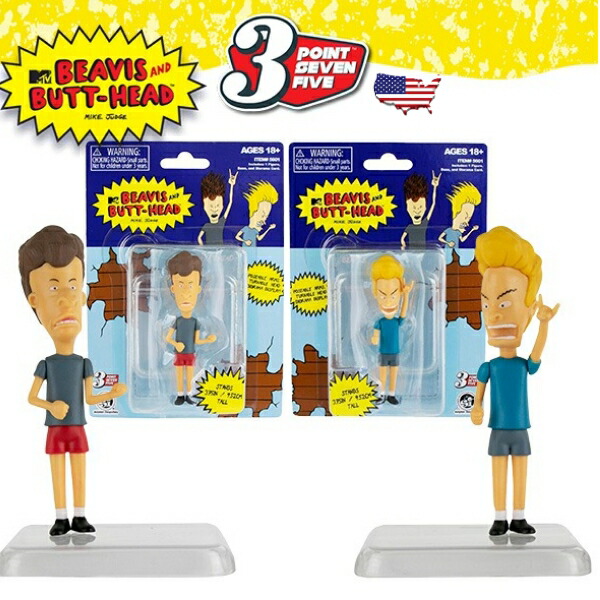 楽天市場】ビーバス＆バットヘッド フィギュア 3.75インチ 2個セット