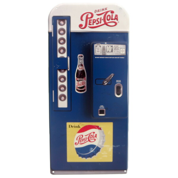 PEPSI-COLA 自動販売機 青色 大型 アメリカ直輸入品
