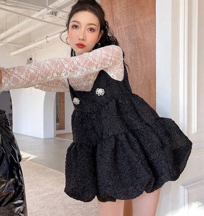 楽天市場】バルーン ワンピース ミニ丈 送料無料 ショート丈