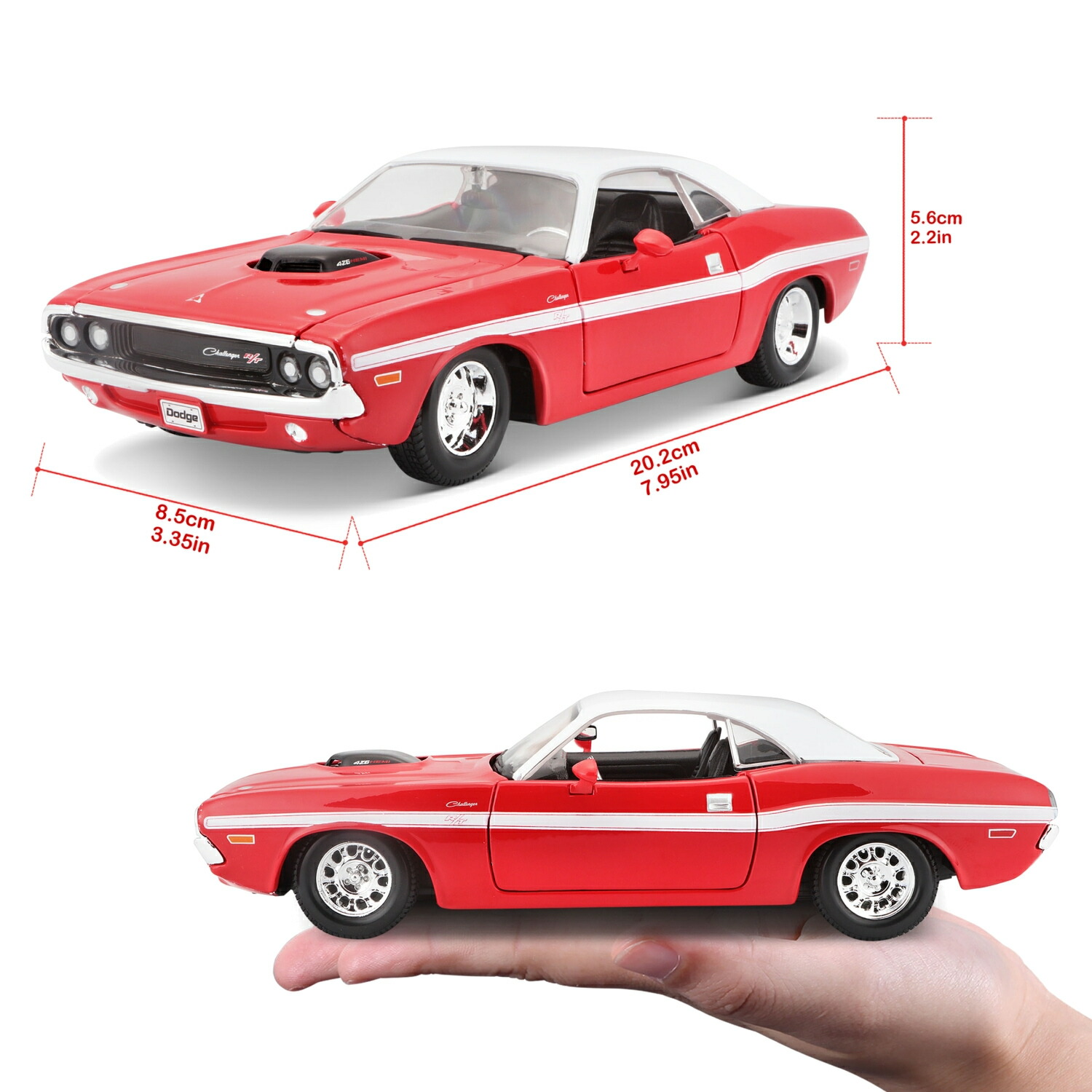 楽天市場】ミニカー 1/24 Maisto ダッジ チャレンジャー R/T クーペ