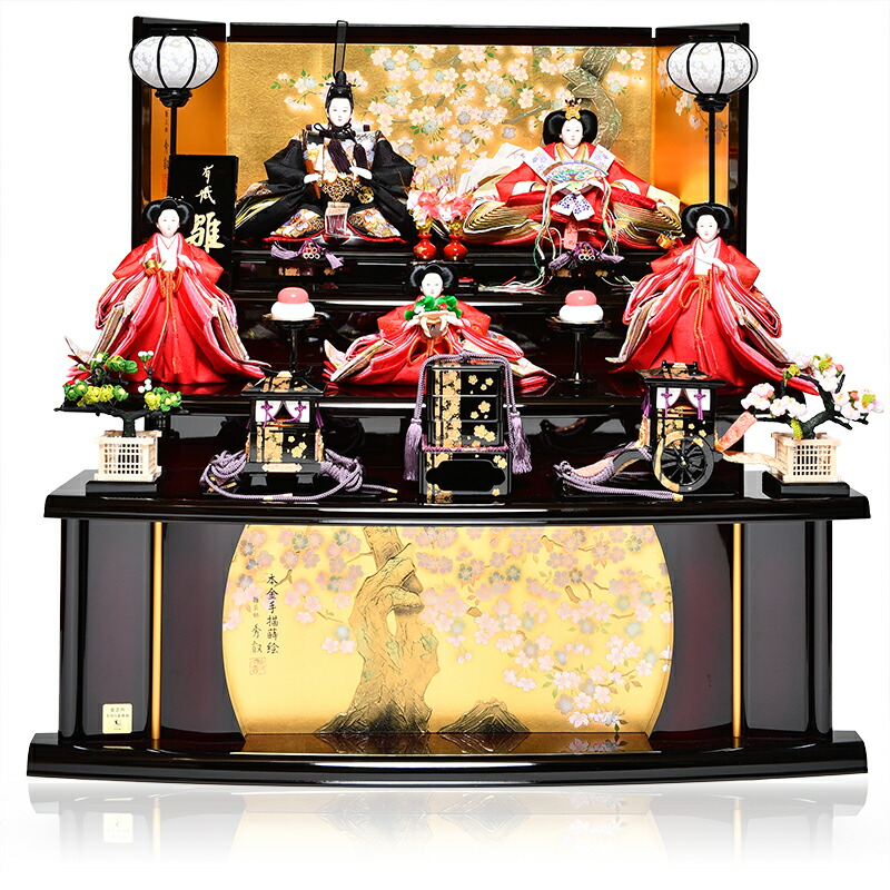 楽天市場】【雛人形】【三段飾】十番親王十二枚着・三五抜袖官女：桜華