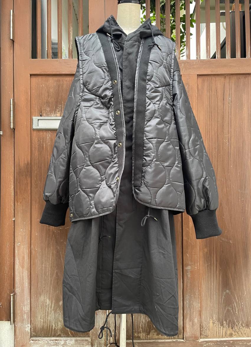 楽天市場】77circa 77サーカ circa make layered m-51 coat ブラック