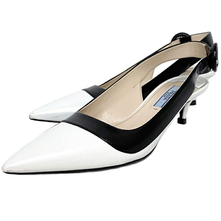 楽天市場】【送料無料】 プラダ ポインテッド トゥ ヒール ホワイト