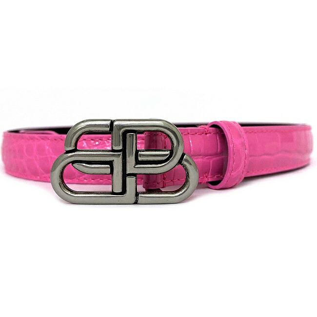 楽天市場】【送料無料】 バレンシアガ ベルト ナローベルト ピンク