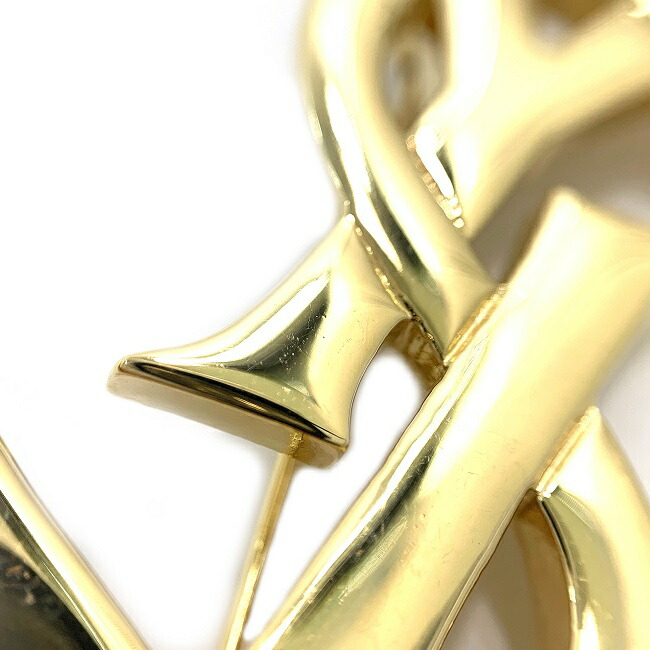 楽天市場】イヴサンローラン ブローチ ゴールド モノグラム YSL GP