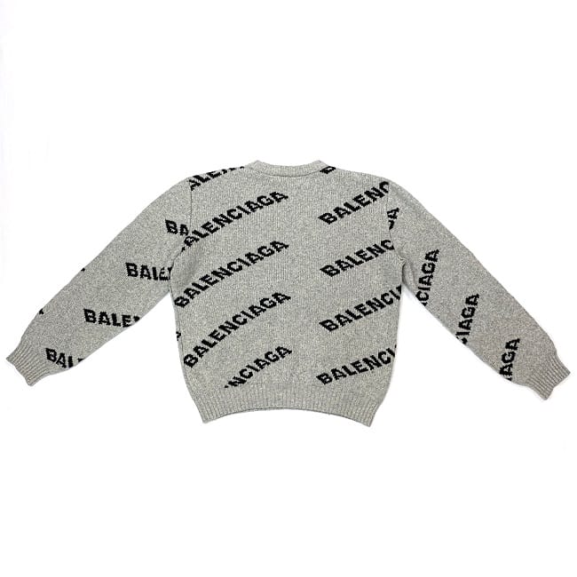 楽天市場】【送料無料】 バレンシアガ ロゴ ニット グレー ブラック