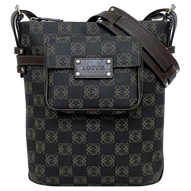 楽天市場】【送料無料】 ロエベ ショルダーバッグ グレー ブラウン