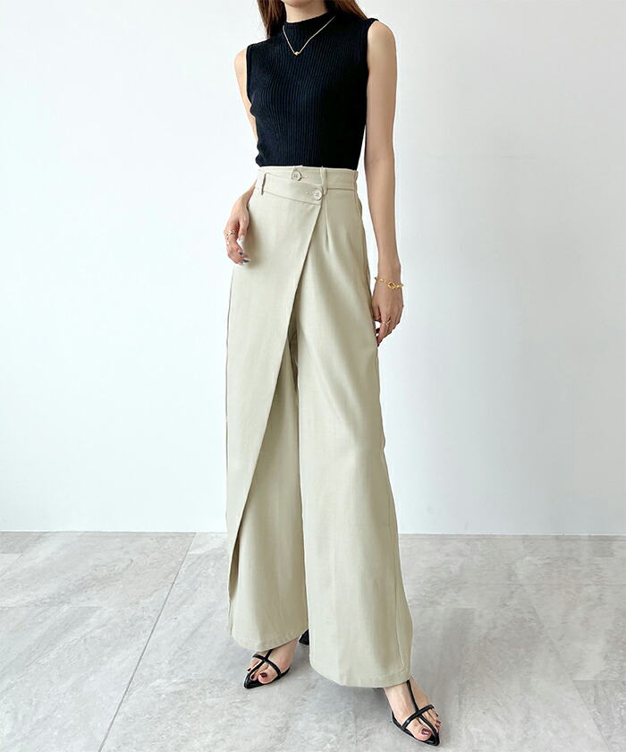 楽天市場】最大30％offクーポン☆パンツ スラックス ラップパンツ