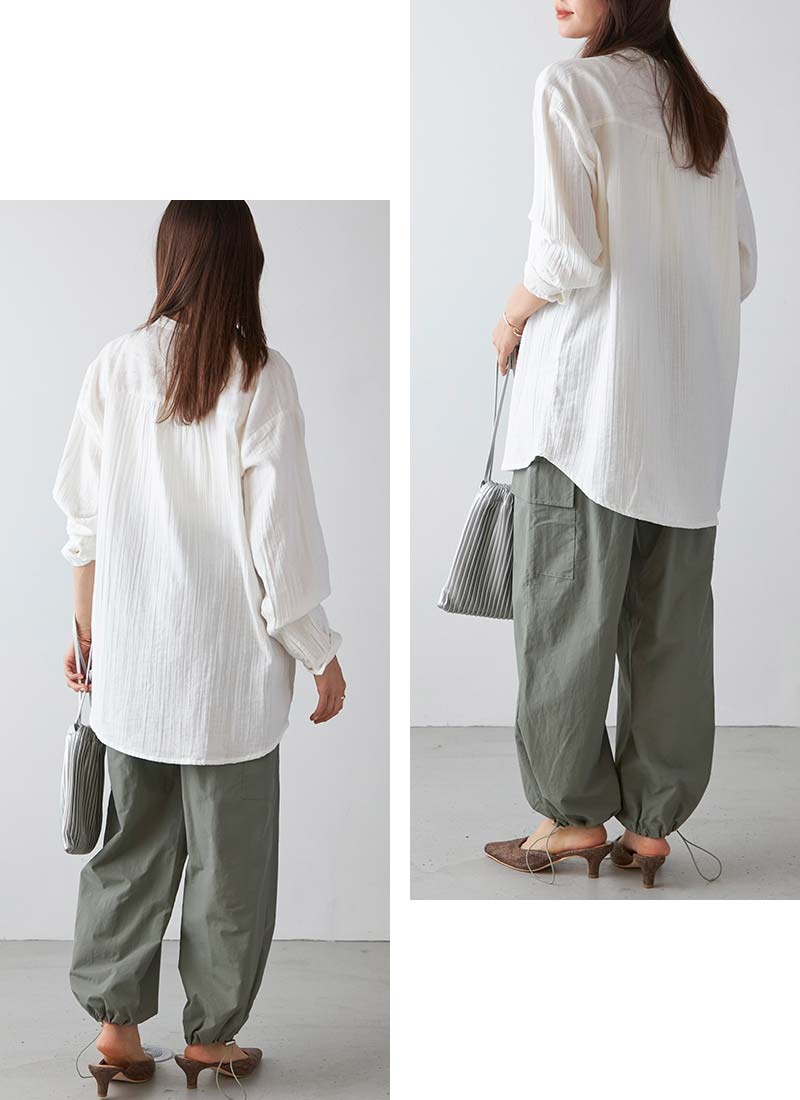 楽天市場】Fanaka ダブルガーゼシャツブラウスレディース 春 夏 秋 冬