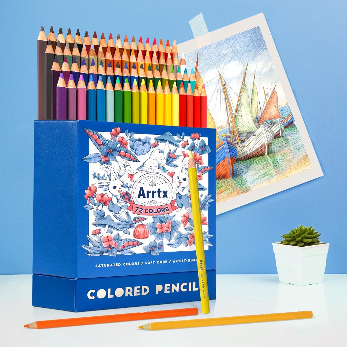 楽天市場】Arrtx 芸術家級油性色鉛筆 48色/72色/126色 3.8mmコア