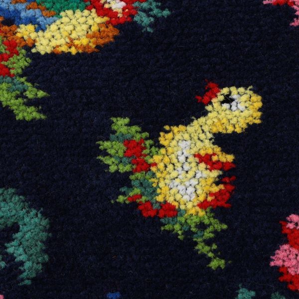 フェイラー ネイビー ハイジ柄 動物 花模様 ブランケット フェイラー